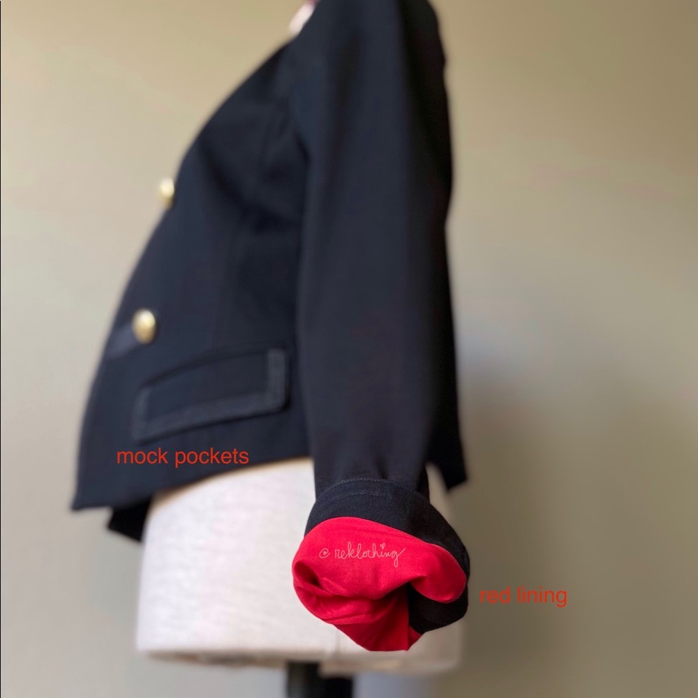 Military Inspired Red-trimmed EXPRESS JACKET -NWOT - Picture 11 of 15